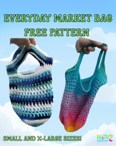 Everyday Market Bag Free Crochet Pattern: Small and X-Large Sizes