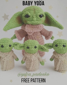 Free Amigurumi Crochet Pattern: Baby Yoda Doll (Grogu) - Complete Instructions with Materials and Abbreviations