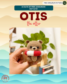 Free Amigurumi Pattern: Otis the Otter with Lifebuoy - Handwritten Crochet Instructions
