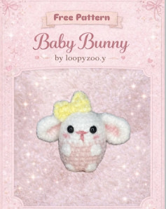Free Baby Bunny Amigurumi Crochet Pattern by loopyzoo.y