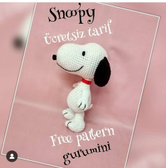 Free Crochet Amigurumi Snoopy Pattern: Head, Body, Arms, Ears, Nose and Legs Instructions