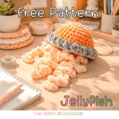 Free Crochet Jellyfish Pattern: Cute Amigurumi Ornament with Bulky Velvet Chenille Yarn