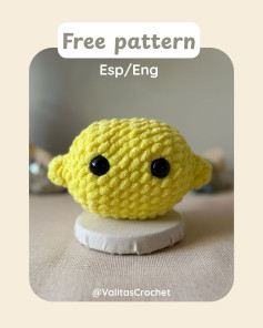 Free Crochet Lemon Amigurumi Pattern: Cute Yellow Chenille Doll Tutorial with Step-by-Step Instructions