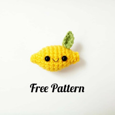 Free Crochet Little Lemon Keychain Pattern by Sapphirebaf