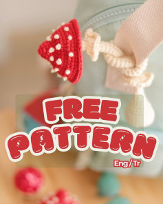 Free Crochet Pattern: Adorable Red Mushroom Bag Charm