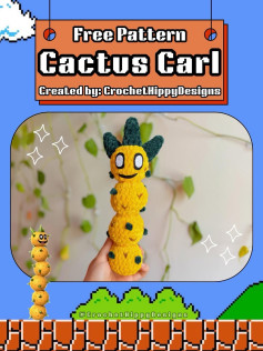 Free Crochet Pattern: Cactus Carl - Amigurumi Doll by CrochetHippyDesigns