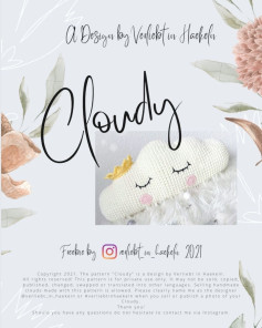 Free Crochet Pattern: Cloudy Amigurumi with Crown by Verliebt in Haekeln