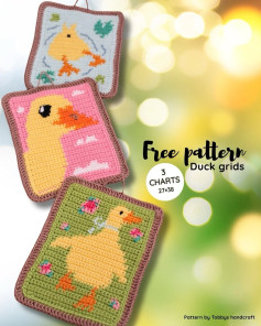 Free Crochet Pattern: Cute Duckling Grid Charts by Tobbys Handcraft