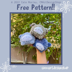Free Crochet Pattern: Cute Little Bear Puff Creation by Cate Mosley