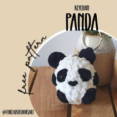 Free Crochet Pattern: Cute Panda Keychain Amigurumi Tutorial