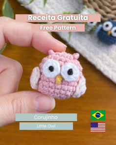 Free Crochet Pattern for Cute Pink Little Owl Amigurumi