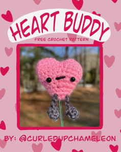 Free Crochet Pattern for Heart Buddy Amigurumi Doll by CurledUpChameleon