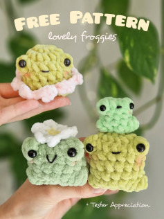 Free Crochet Pattern for Lovely Froggies by Rikki Handmade