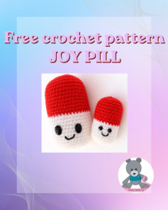 Free Crochet Pattern: Joy Pill Amigurumi (Big & Small)