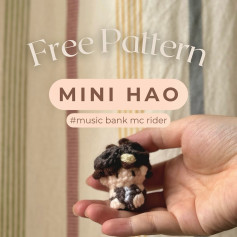 Free Crochet Pattern: Mini Hao Amigurumi Doll (Music Bank MC Rider)