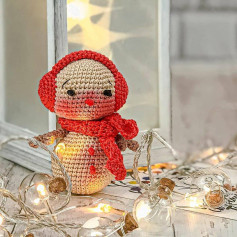 Free Crochet Pattern Part 1: Head and Ear Muffs for Little Snowman Amigurumi