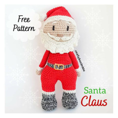 Free Crochet Pattern Santa Claus Amigurumi Doll with Detailed Instructions