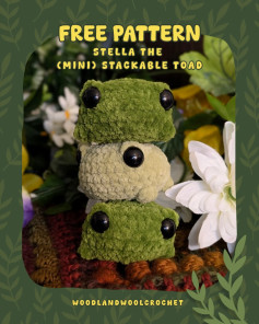 Free Crochet Pattern: Stella the (Mini) Stackable Toad - Amigurumi Frog