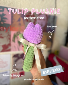 Free Crochet Tulip Plushie Pattern - Beginner Friendly Amigurumi