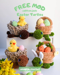 Free Easter Turtles Mod: Cute Amigurumi Basket & Nest Pattern with Chicks and Eggs