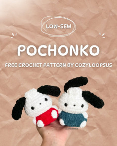 Free Low-Sew Pochonko Crochet Pattern by Cozy Loops US