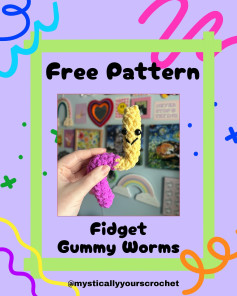 Free Pattern: Fidget Gummy Worms Crochet Tutorial