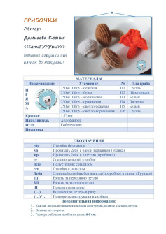 Грибочки амигуруми: схема вязания крючком (Белый гриб, Груздь, Лисичка, Шампиньон)