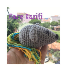 Handmade Gray Hedgehog Amigurumi with Colorful Yarn Quills and Free Crochet Pattern