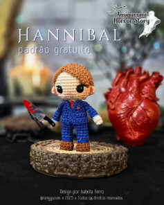 Hannibal Amigurumi: Padrão Gratuito de Crochê para Boneco Horror Story