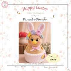 Happy Easter Pascoal o Pintinho Amigurumi Free Crochet Pattern by Cris Oliveski