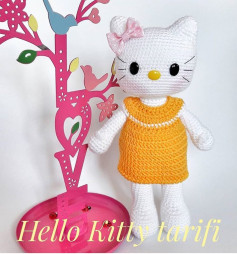 Hello Kitty Amigurumi Tarifi: Kafa, Ayaklar ve Beden, Gövde, Kollar