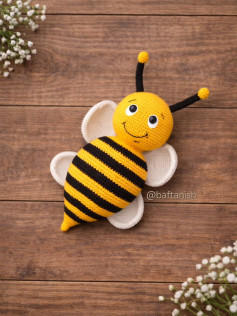 Hướng dẫn chi tiết cách móc búp bê ong mật dễ thương với sọc đen vàng