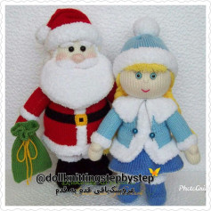 Hướng dẫn dệt kim búp bê Santa Claus và người bạn tuyết Samanta chi tiết từng bước
