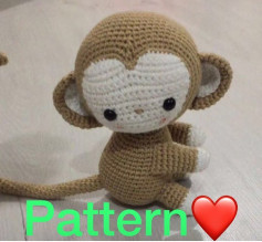 HƯỚNG DẪN MÓC BÚP BÊ KHỈ AMIGURUMI CHI TIẾT TỪNG PHẦN