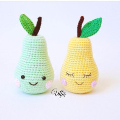 HƯỚNG DẪN MÓC BÚP BÊ QUẢ TÁO - AMIGURUMI PEAR CROCHET PATTERN
