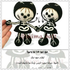 Hướng dẫn móc len búp bê bộ đôi Halloween - Niy Niy Halloween