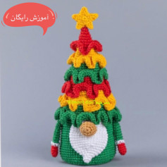 Hướng dẫn móc len búp bê cây thông Noel Santa Claus màu xanh đỏ vàng