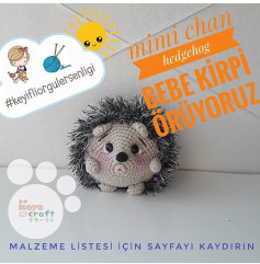 Hướng dẫn móc len búp bê nhím Mimi-chan với lông xù và mắt đen