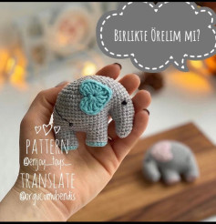 Hướng dẫn móc len búp bê voi xám Sevimli fil