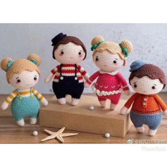 Hướng dẫn móc len chi tiết thân và chân búp bê amigurumi dễ thương