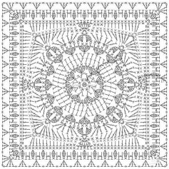 Intricate Vintage Crochet Square Charts with Floral and Geometric Patterns