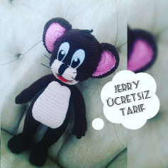 Jerry Tarifi - Amigurumi Jerry Mouse Crochet Pattern with Materials and Instructions