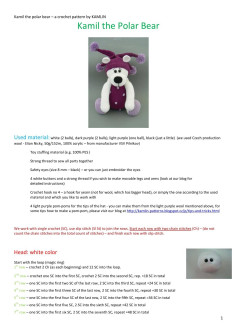 Kamil the Polar Bear - a crochet pattern by KAMLIN