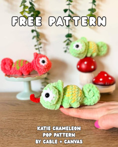 Katie Chameleon Pop Pattern by Cable + Canvas - Free Crochet Tutorial