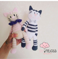 Kedi Miyu - Hướng dẫn móc len búp bê mèo dễ thương, bảng chart chi tiết từng phần