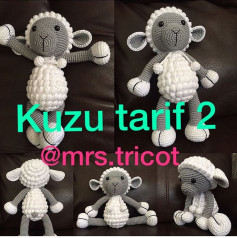 Kuzu tarif 2: Hướng dẫn chi tiết cách móc con cừu amigurumi dễ thương