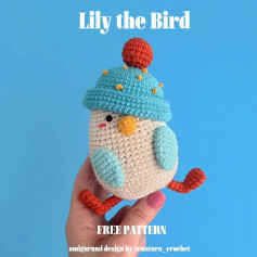 Lily the Bird: Free Crochet Amigurumi Pattern with Hat, Wings, and Tail
