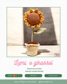 Lumi, o girassol - Amigurumi Girassol Móc Len trong chậu