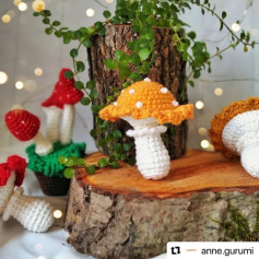 Mantar Tarifi - Móc len nấm amigurumi dễ thương, hướng dẫn chi tiết từng bước