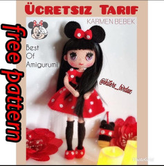 Mẫu móc len búp bê Karmen (Minnie) miễn phí - Hướng dẫn chi tiết từng bước